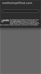 Mobile Screenshot of mathsimplified.com