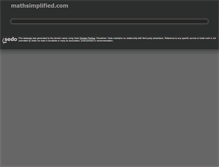 Tablet Screenshot of mathsimplified.com